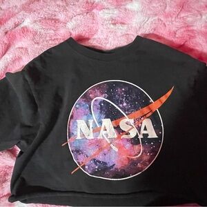 Black nasa crop top